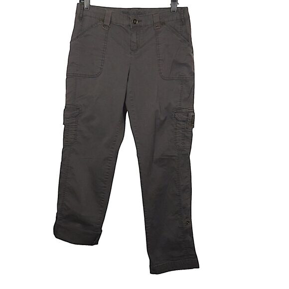 Maurices Gray Convertible Leg Cotton Blend Cargo Pants Size 5-6 - Picture 3 of 9